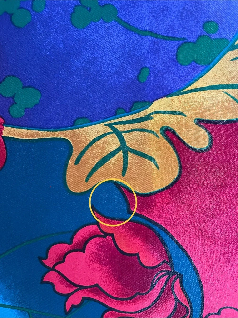 Vintage Perry Ellis extra long silk scarf wrap flowers floral abstract leaves